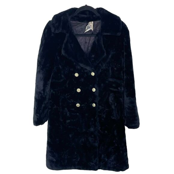 Vintage HIGBEE's Borgazia Faux Fur Coat  sz. 8 - 10 #AI - Picture 1 of 8